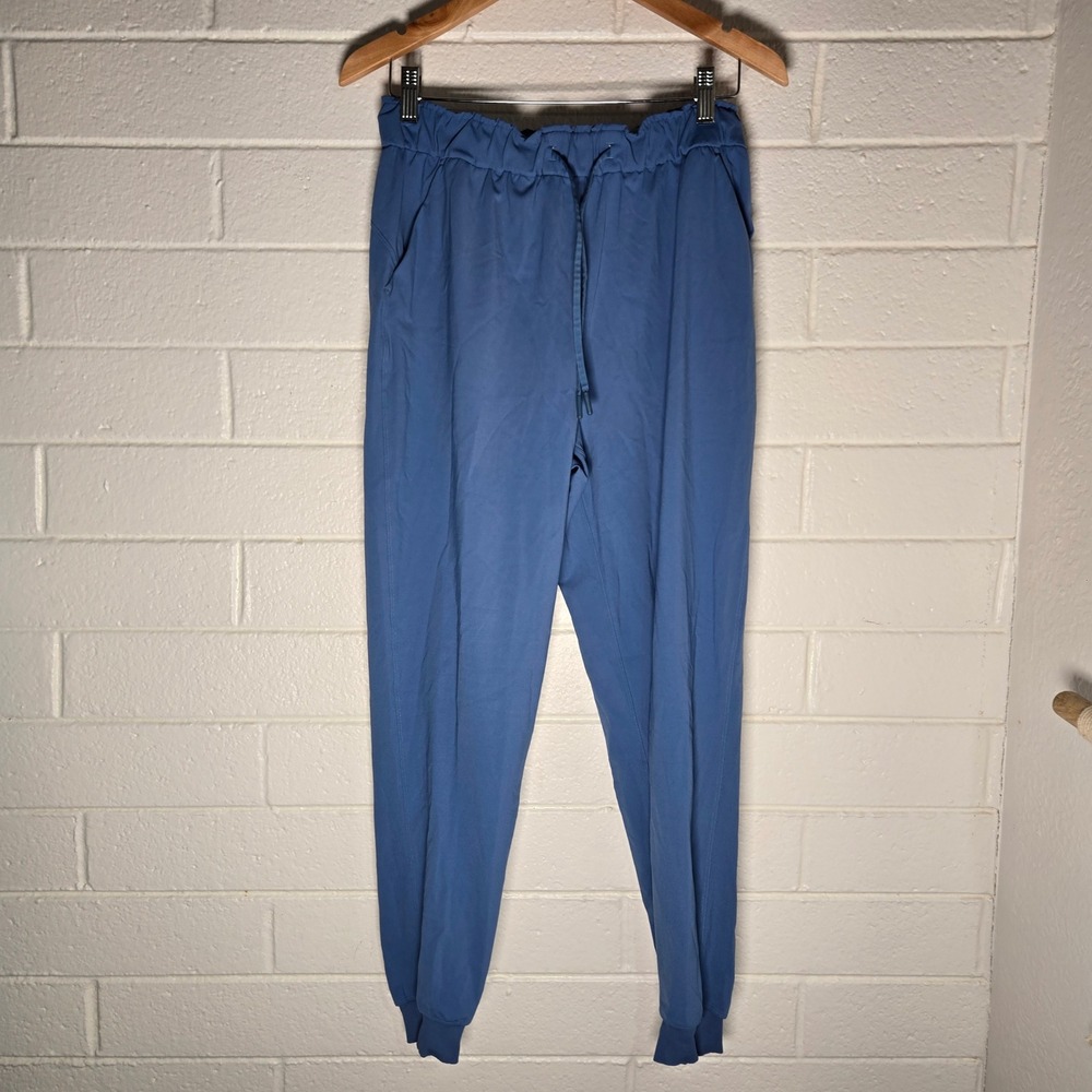 Lululemon Keep Moving Stretch High Rise Jogger Blue Pants 8 Yoga Running Lounge